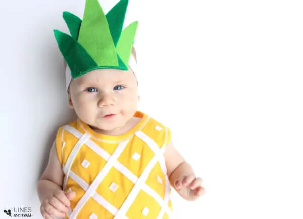 DIY Halloween Costumes for Kids Homemade Pineapple Baby Costume