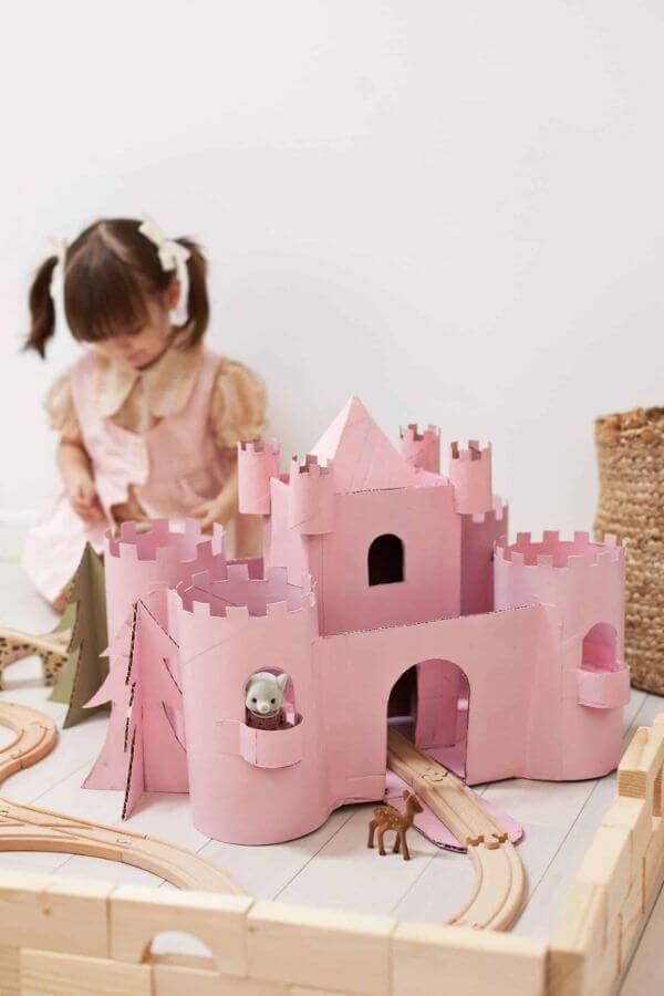 Cardboard Box Houses & Fort Ideas How To Build A Upcycled Cardboard Castle Craft For Kids