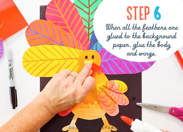 How To Make Colorful Turkey Wheel