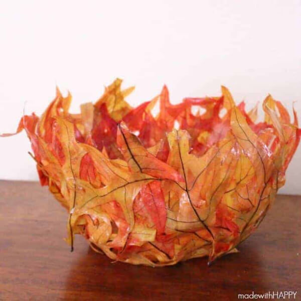 How To Make Leaf Bowl  For Fall Easy Autumn Crafts for Kids