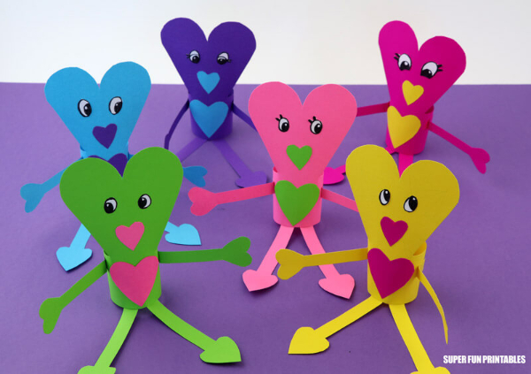 How To Make Paper Heart People Gift Craft
