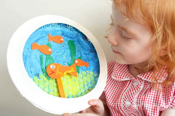 How To Make Paper Plate Goldfish Bowl 