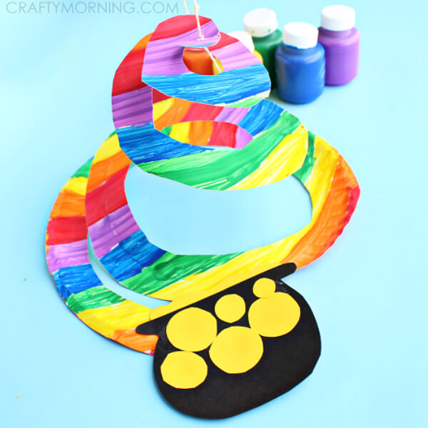 Rainbow Paper Plate Twirler Activity For Toddlers