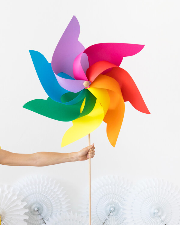 How To Make Rainbow Pinwheels Craft