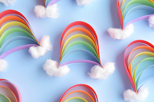 How To Make Rainbow With Paper Strip