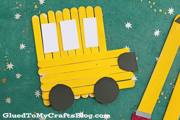 How To Make School Bus With Pop Stick For Kids Popsicle Sticks Projects and Ideas for School