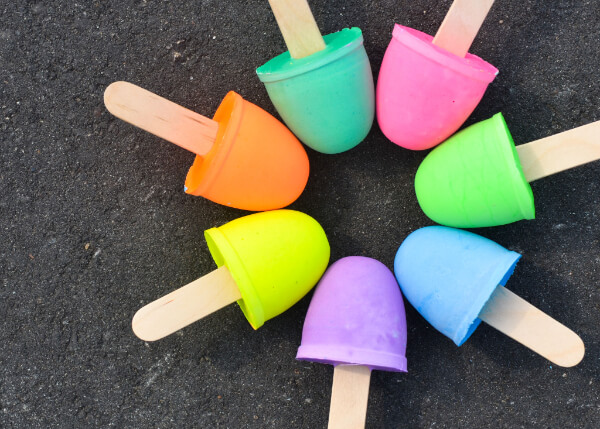Summer Craft Ideas for Kids How To Make Sidewalk Chalk Pops