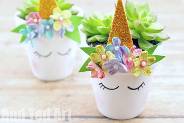 Summer Craft Ideas for Kids How To Make Unicorn Planter For Toddlers