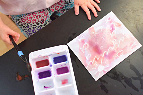 Ice Cube Paint Art And Craft Idea For Kids
