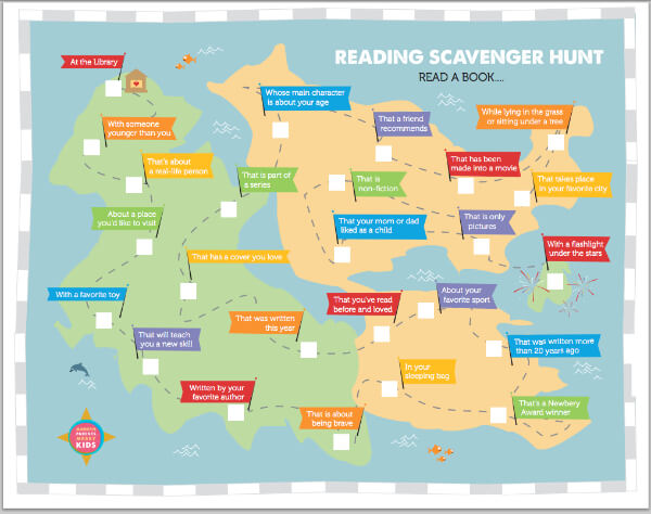 Interesting Reading Scavenger Hunt Activity For Kids Scavenger Hunt Ideas For Kids