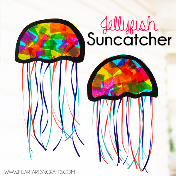 Jellyfish Suncatcher Activity For Preschoolers 