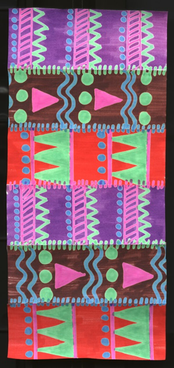 Kente Cloth Coloring Craft For Kids