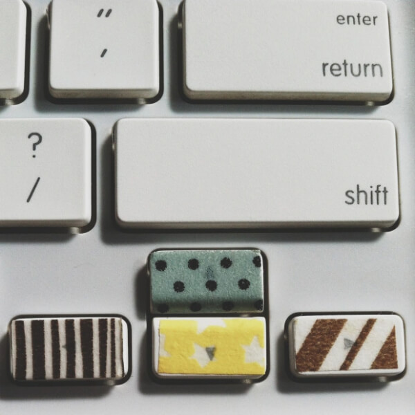 Washi Tape Keyboard Craft