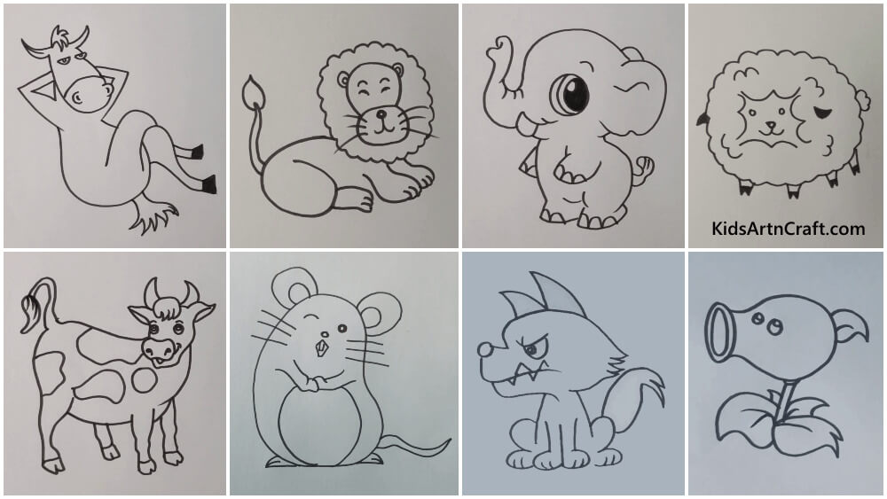 Learn to Make Cute Animals in Simple Steps - Kids Art & Craft