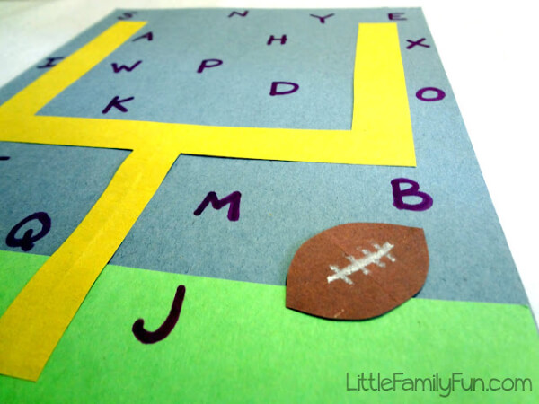 Letter Matching Football Activity For Toddler Football Crafts & Activities for Kids