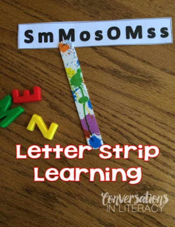 Ways to Teach Letter Recognition Letter Strip Learning Activity Game For Kids
