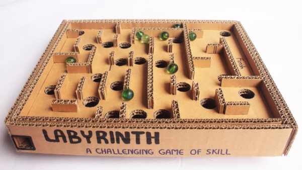 Creative Art Projects for Grade 5 DIY Marble Labyrinth Game With Cardboard Box For 5th Grade