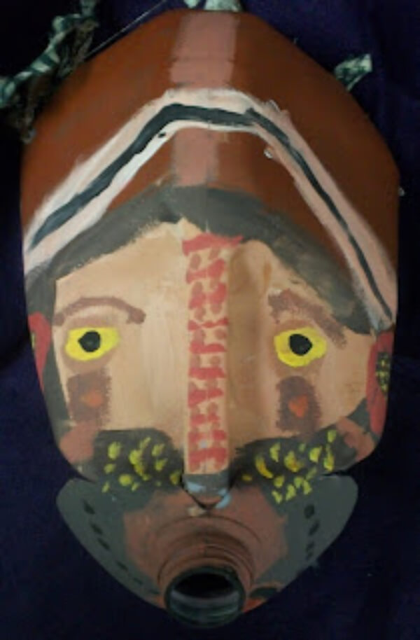 Traditional African Crafts For Kids Milk Jug Mask Craft Idea For Kids