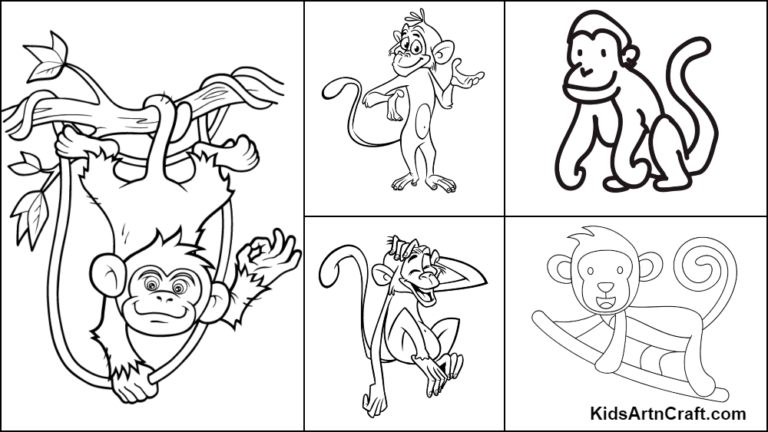 Free Printable Coloring Pages For Kids Monkey