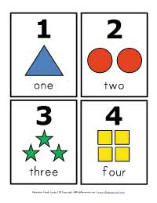 Number Flash Cards First Grade Math Games And Activities For Children