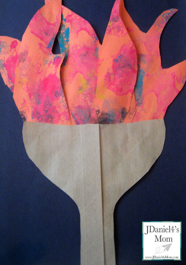 Olympic Torch Craft Activity For Kids
