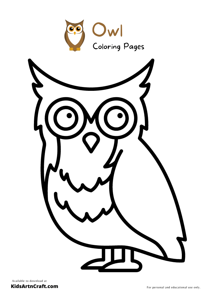 Owl Coloring Pages For Kids – Free Printables