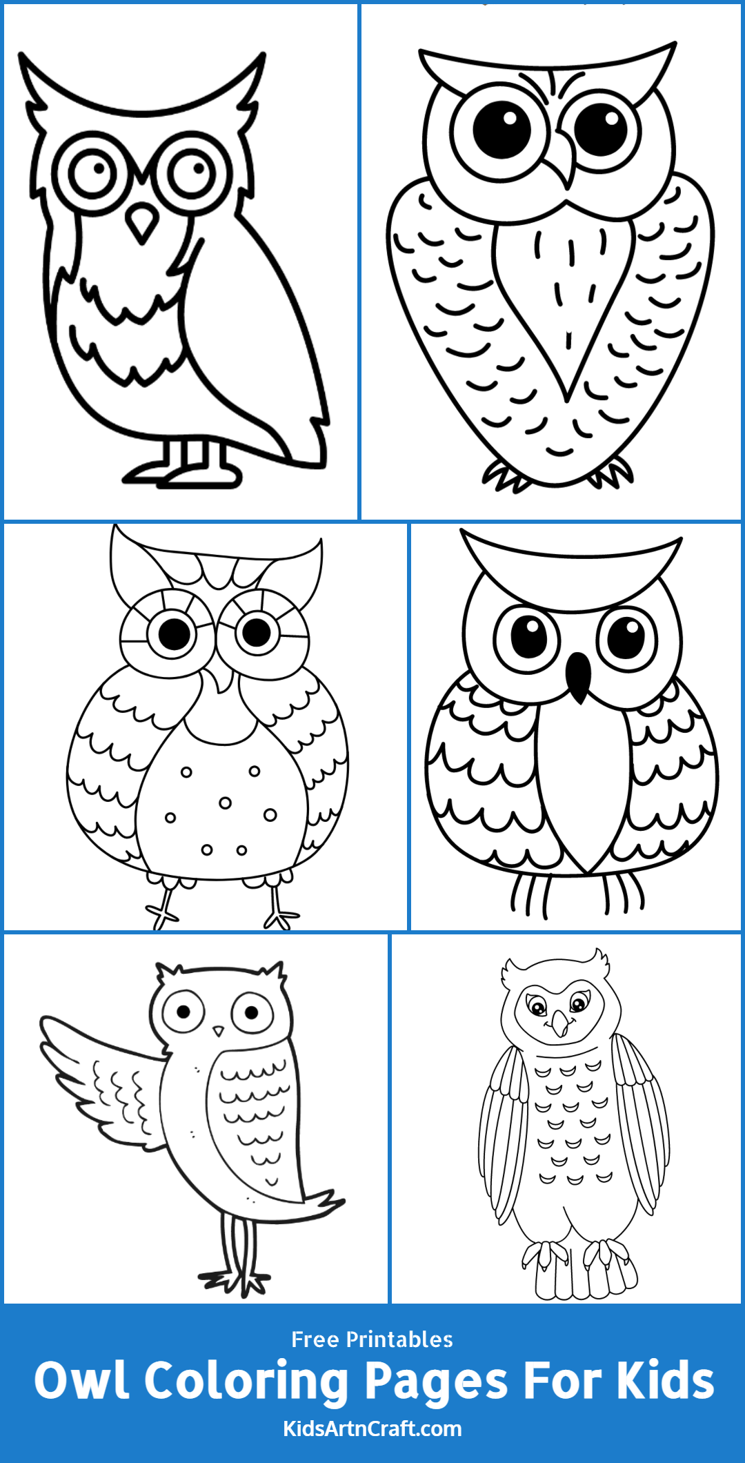Owl Coloring Pages For Kids – Free Printables
