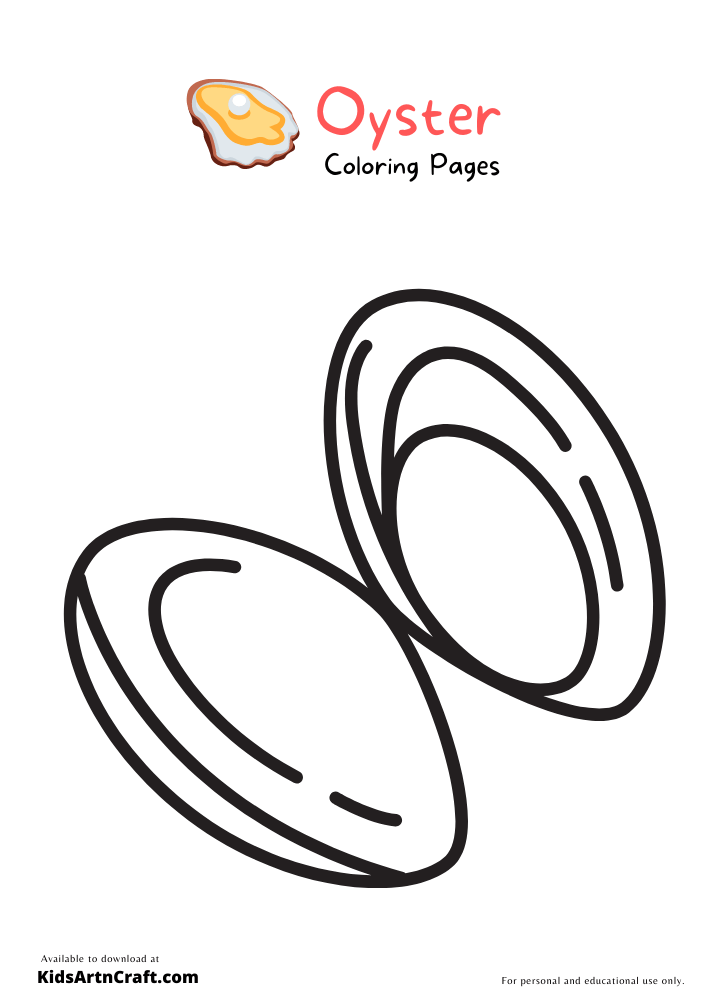 Oyster Coloring Pages For Kids – Free Printables