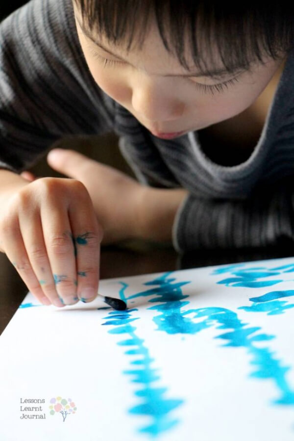 Pre-Writing Activities for Preschoolers Painting Activity With Cotton For Kids
