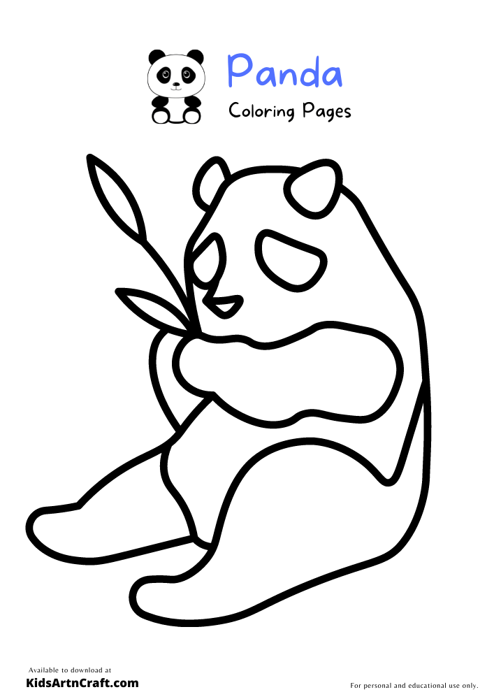 Panda Coloring Pages For Kids – Free Printables