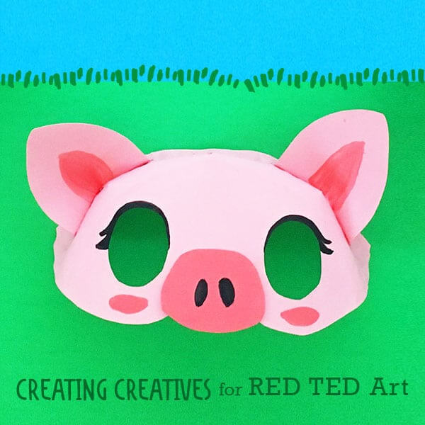 Paper Plate Pig Mask Craft For Kids