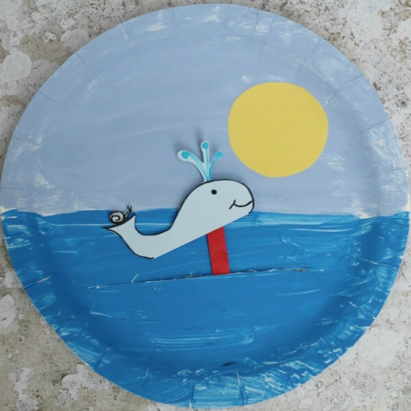 Whale Crafts & Activities for Kids DIY Paper Plate Moveable Whale Craft For Kids