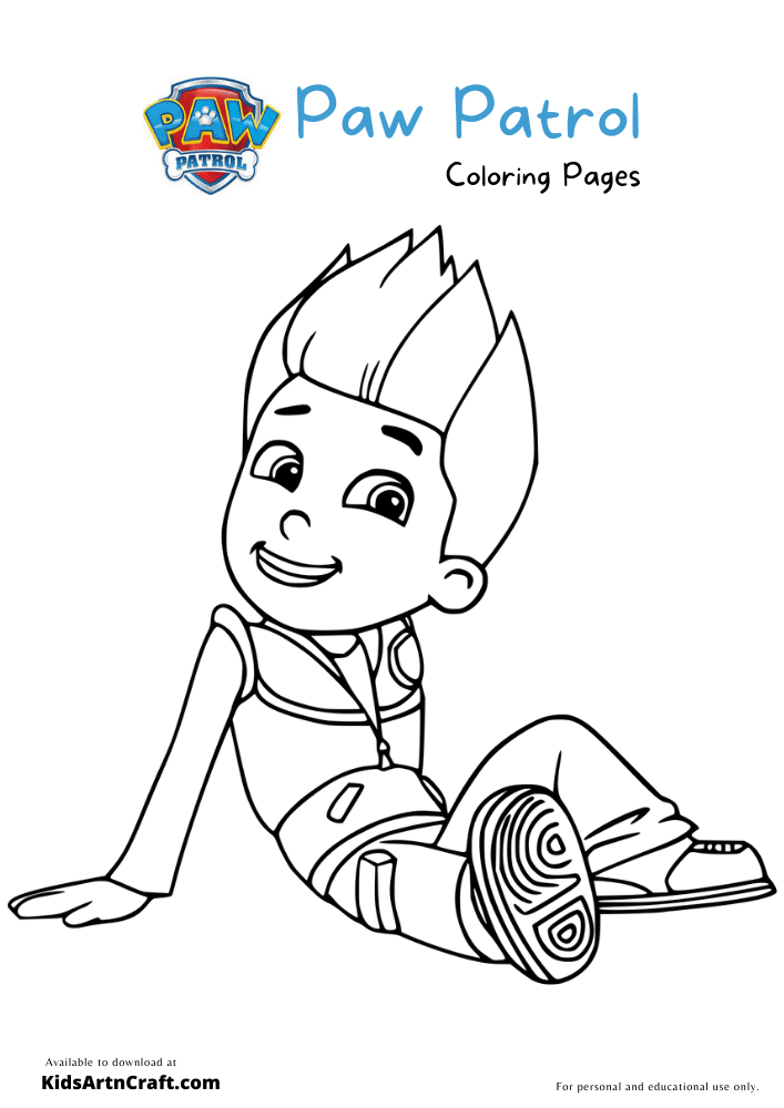 PAW Patrol Coloring Pages For Kids-Free Printables