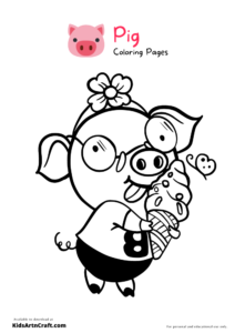 Pig Coloring Pages For Kids – Free Printables - Kids Art &amp; Craft