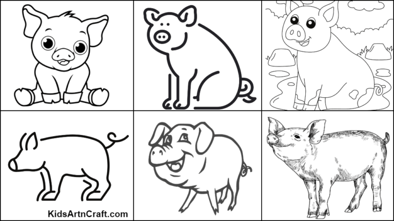 Pig Coloring Pages For Kids – Free Printables - Kids Art &amp; Craft