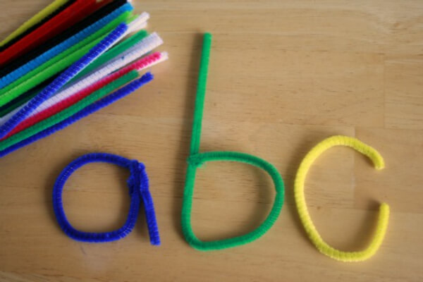 Learning Letters Activity With Pipe Cleaners