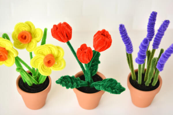 Pipe Cleaner Crafts & Learning Activities Pipe Cleaner Plant Craft Ideas For Kids