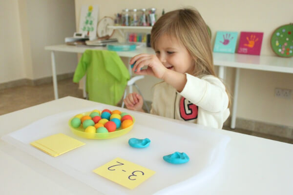 Play Dough Subtraction Smash Game Subtraction Activities for Grade 1