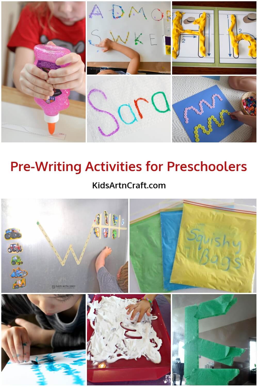 Pre-Writing Activities for Preschoolers - Kids Art & Craft