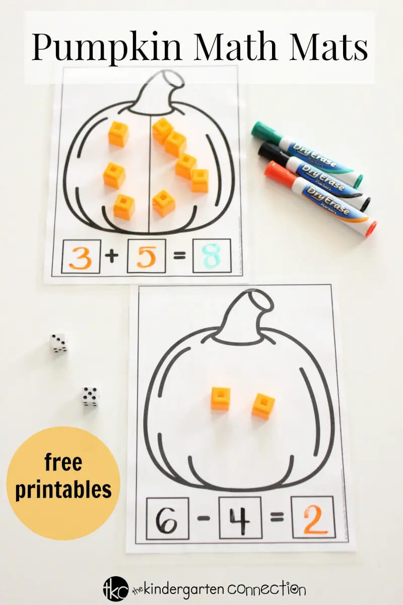 Preschool Pumpkin Math STEM Challenge Pumpkin Math Activities for Kids