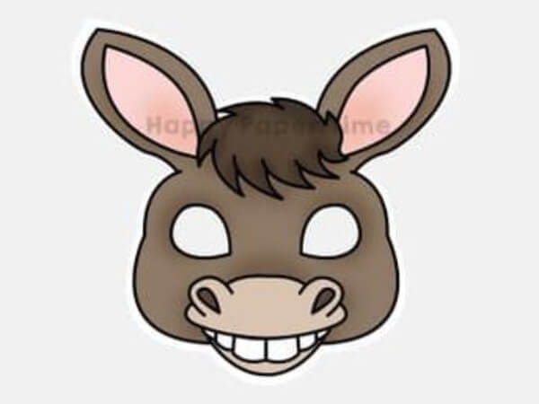 Donkey Crafts & Activities for Kids Printable Donkey Mask Template
