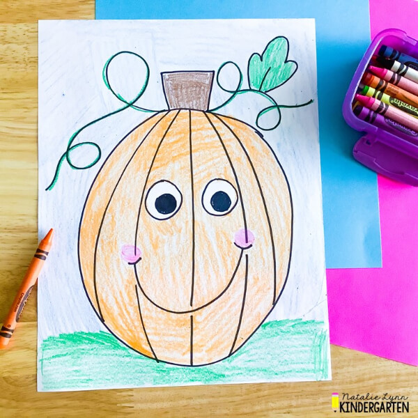  Pumpkin Directed Drawing Activity For Student Easy Drawing Activities For Kids