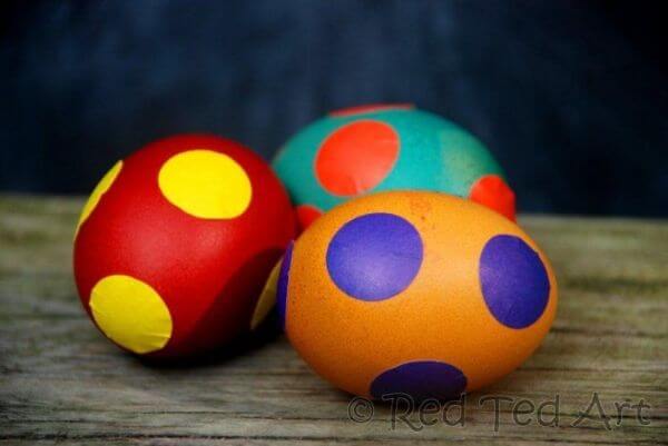 Dye Easter Eggs for Kids Quick And Easy Spotty Eggs Craft Idea