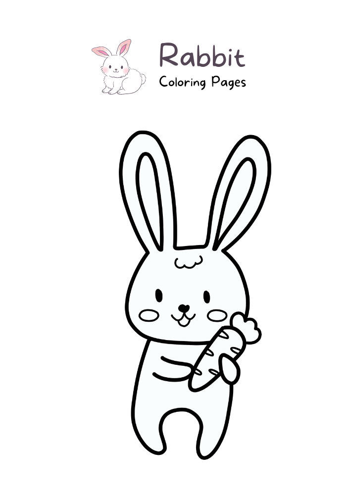 Rabbit Coloring Pages For Kids – Free Printables