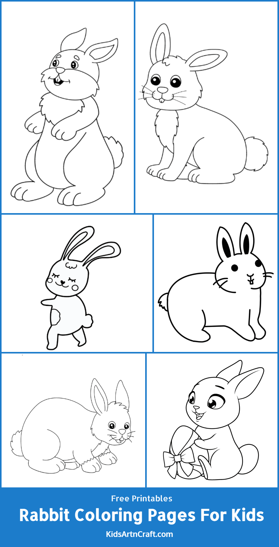 Rabbit Coloring Pages For Kids – Free Printables