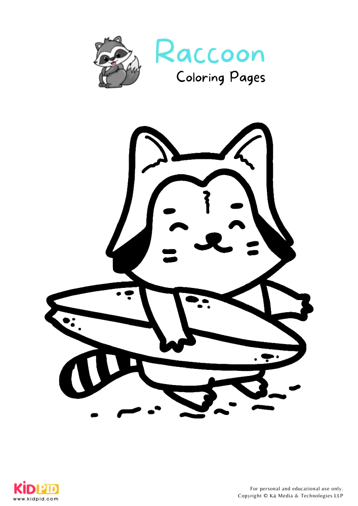 Raccoon Coloring Pages For Kids – Free Printables