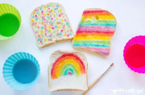 Rainbow Bread Edible Recipe Kindergarten Art & Craft Projects