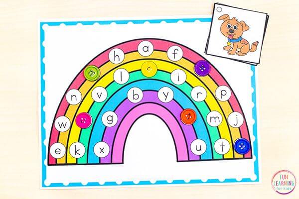 Rainbow Find and Cover the Letters Activity Alphabet Activities for Classroom