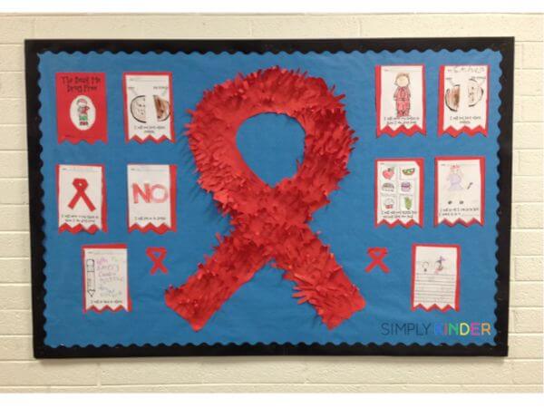 Red Ribbon Week Craft For Bulletin Board