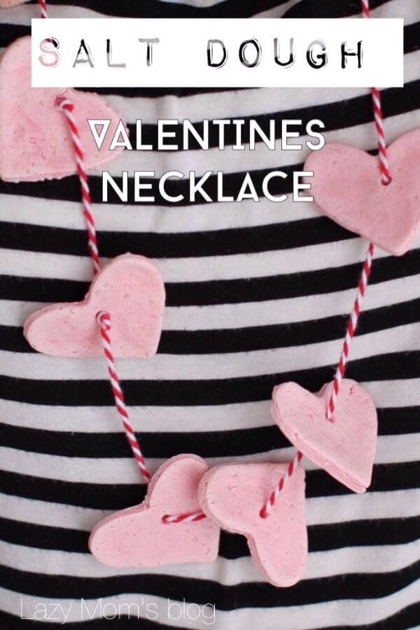 Valentine's Day Crafts For Kids Salt Dough Valentines Necklace Craft For Kids